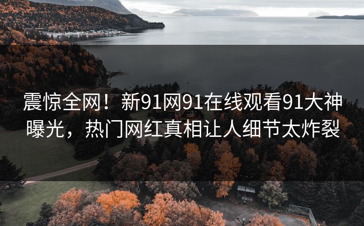 震惊全网！新91网91在线观看91大神曝光，热门网红真相让人细节太炸裂
