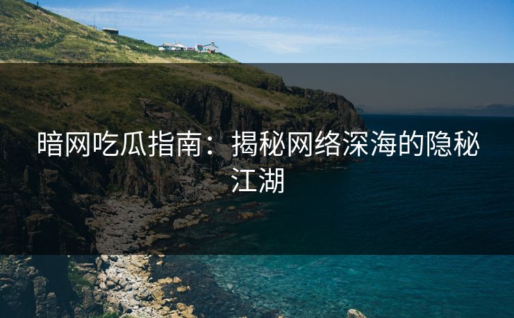 暗网吃瓜指南：揭秘网络深海的隐秘江湖